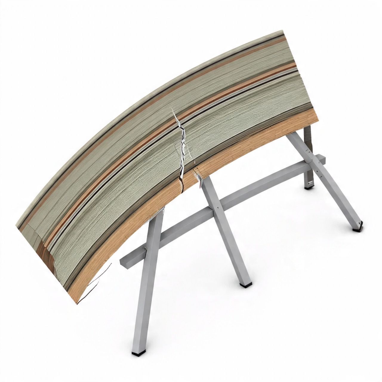 analysis of GPLRC curved panel with initial